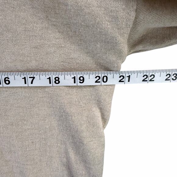 Michael Michael Kors Sweater Women M Oatmeal Beige Turtleneck Modern Lightweight - Picture 5 of 12